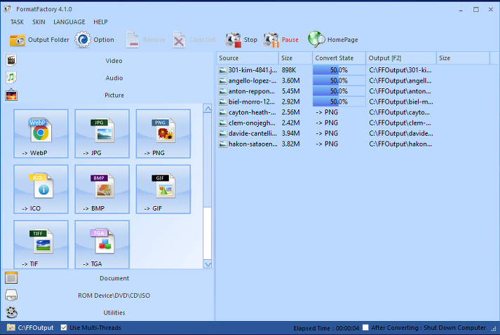 Format Factory Ekran Goruntusu