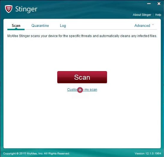 McAfee Stinger Ekran Goruntusu