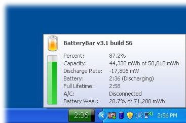 BatteryBar Ekran Goruntusu