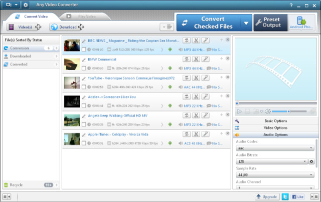 Any Video Converter Free Ekran Goruntusu