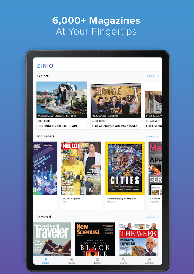 ZINIO - Magazine Newsstand Resimleri