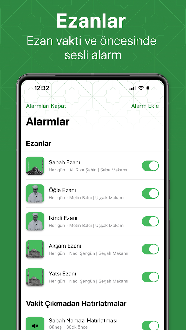 Namaz Vakitleri: Alarm & Kıble Resimleri