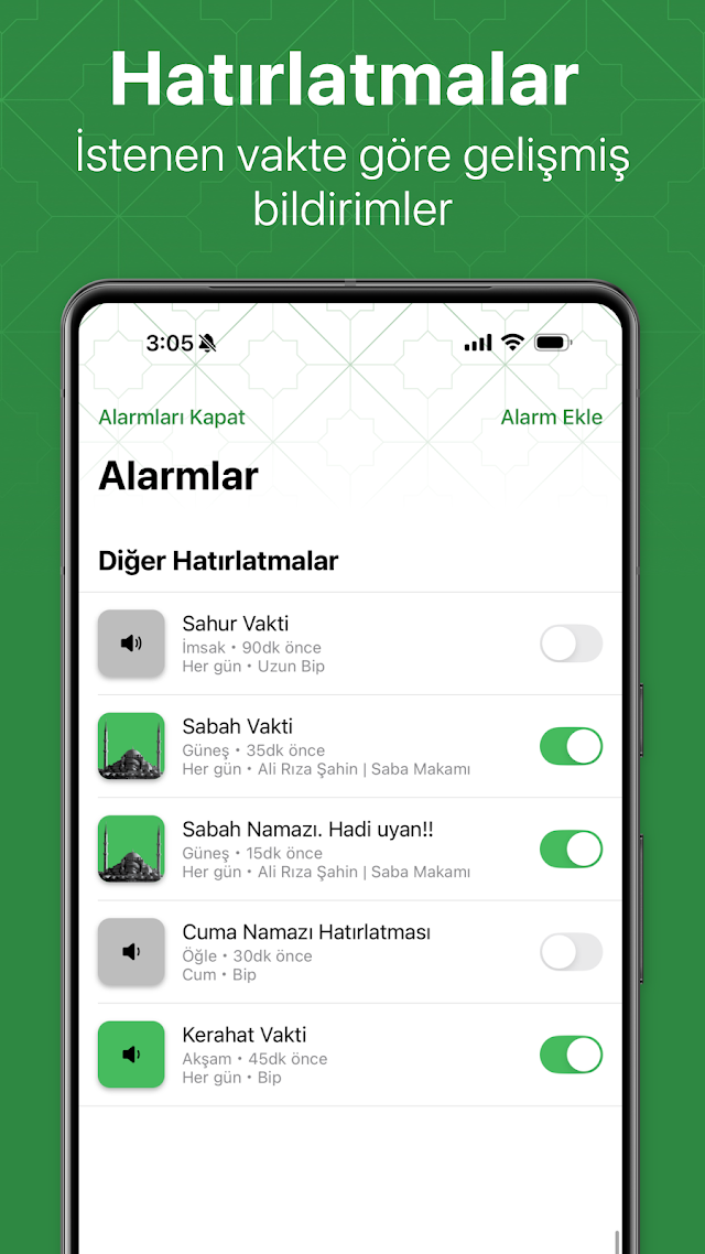 Namaz Vakitleri: Alarm & Kıble Resimleri