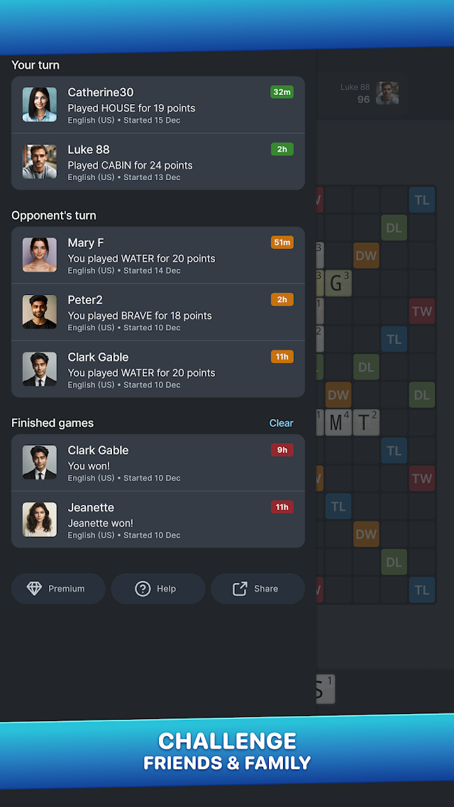 Wordfeud Premium Resimleri