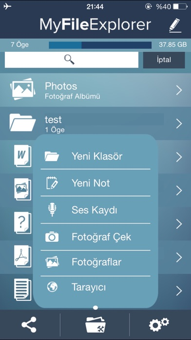 My File Explorer Resimleri