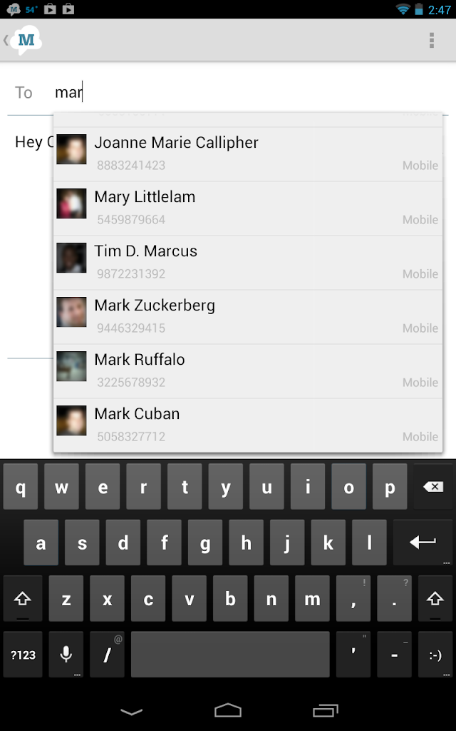 SMS & MMS from Tablet Resimleri