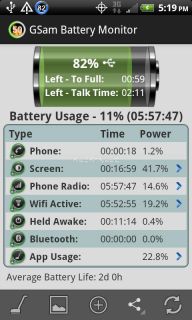 GSam Battery Monitor Resimleri