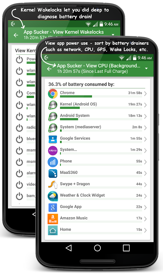 GSam Battery Monitor Resimleri