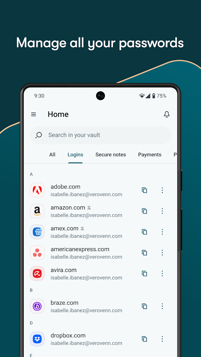 Dashlane Password Manager Resimleri