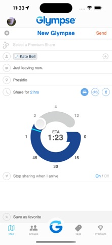Glympse -Share your location Resimleri