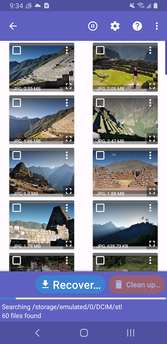 DiskDigger photo/file recovery Resimleri