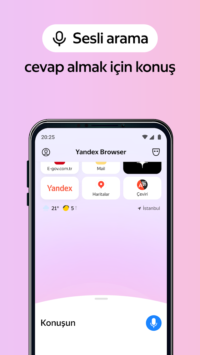 Yandex Browser: H�zl� Taray�c� Resimleri