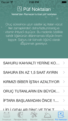 Vestel Mobil İmsakiye Resimleri