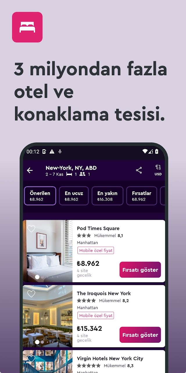 momondo: Uçuşlar, Oteller Resimleri