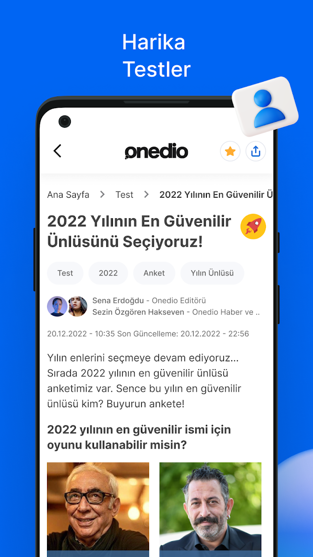 Onedio – İçerik, Haber, Test Resimleri