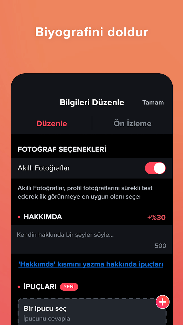Tinder - flört ve arkadaşlık Resimleri