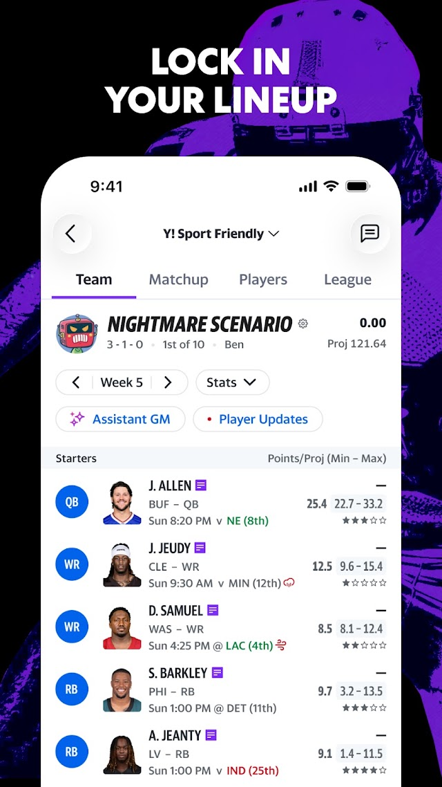 Yahoo Fantasy Sports: NFL, MLB Resimleri