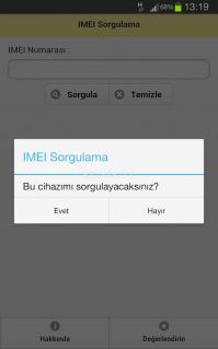 IMEI Sorgulama Resimleri