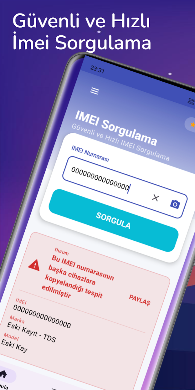 IMEI Sorgulama Resimleri