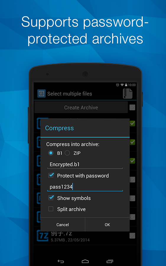 B1 Archiver zip rar unzip Resimleri