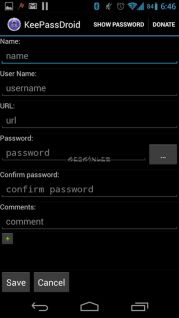 KeePassDroid Resimleri