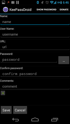 KeePassDroid Resimleri