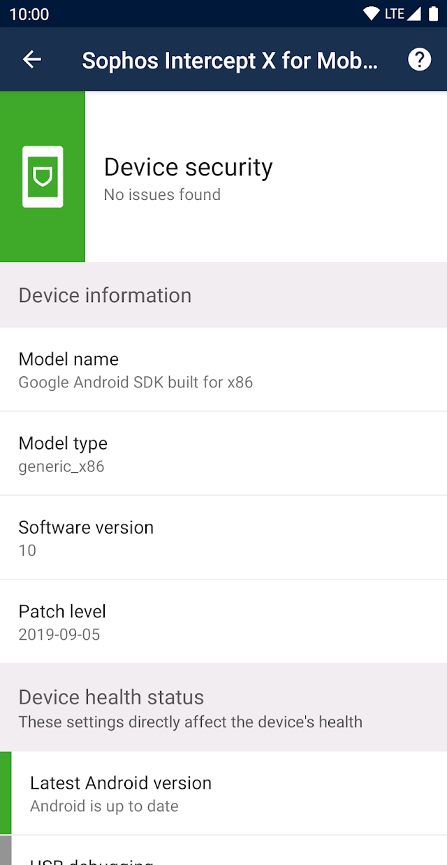Sophos Intercept X for Mobile Resimleri