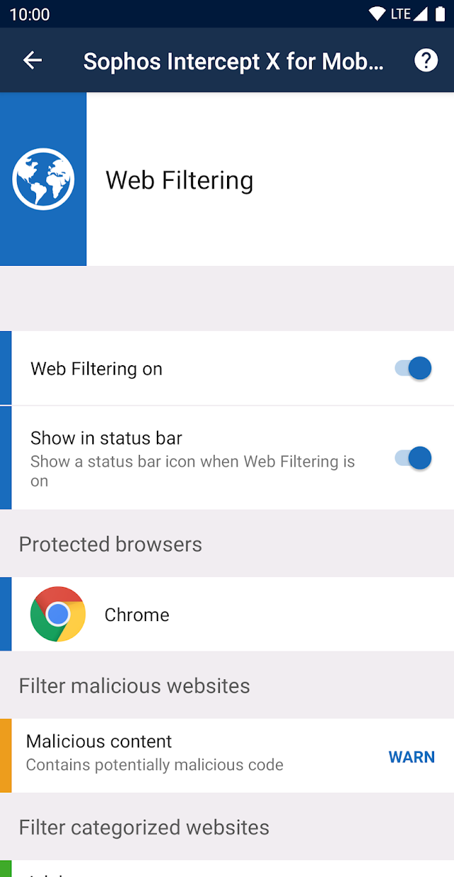 Sophos Intercept X for Mobile Resimleri