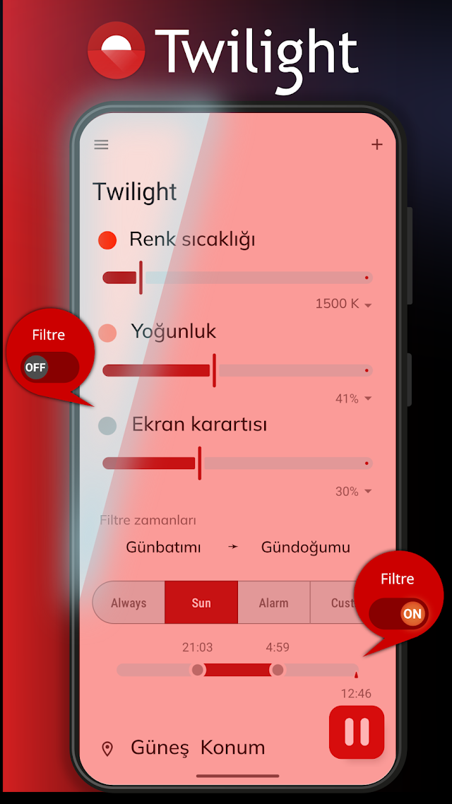 Twilight: Mavi ışık filtresi Resimleri