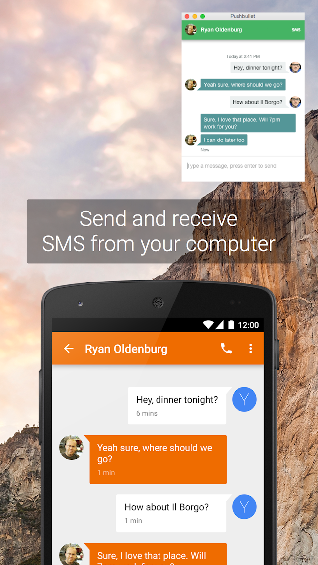 Pushbullet: SMS on PC and more Resimleri