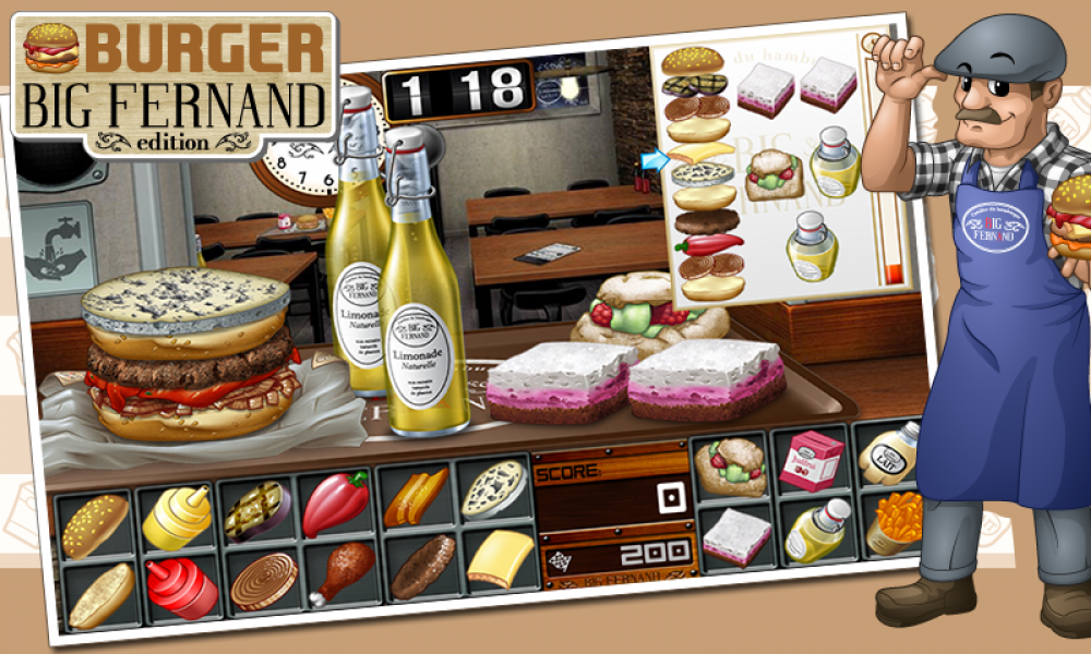 Игра есть бургеры. Бургер big Fernand. Big Burger игра. Игра на андроид бургер. Старая игра про бургерную.