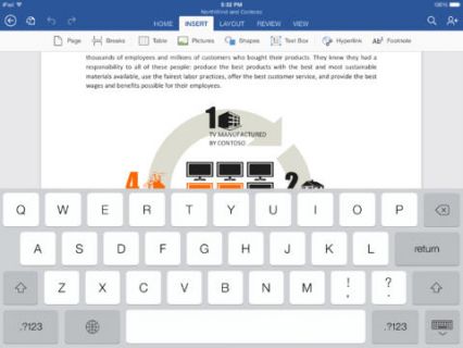 iPad iin Microsoft Word Resimleri