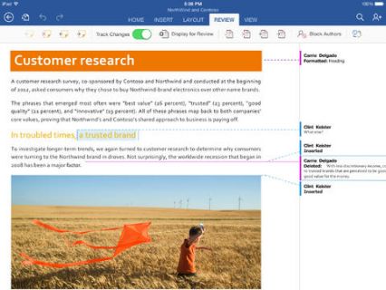 iPad iin Microsoft Word Resimleri