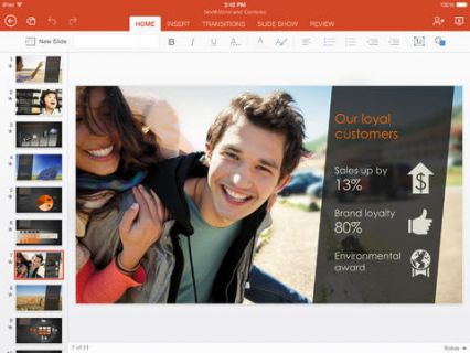 iPad için Microsoft PowerPoint Resimleri