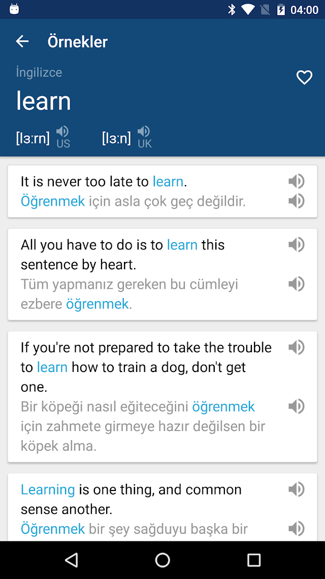İngilizce Türkçe Sözlük Resimleri