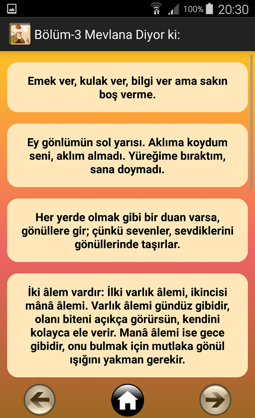 Mevlana'dan Veciz Sözler Resimleri