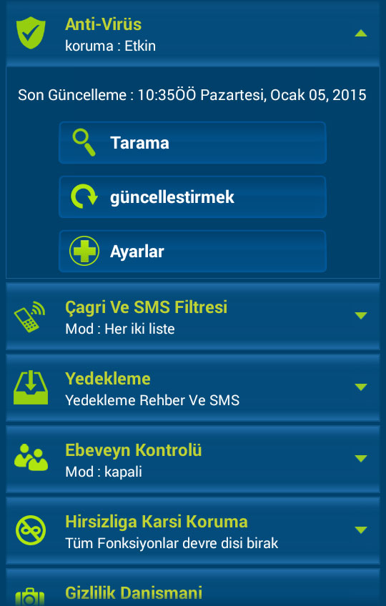 eScan Mobil G�venlik Resimleri
