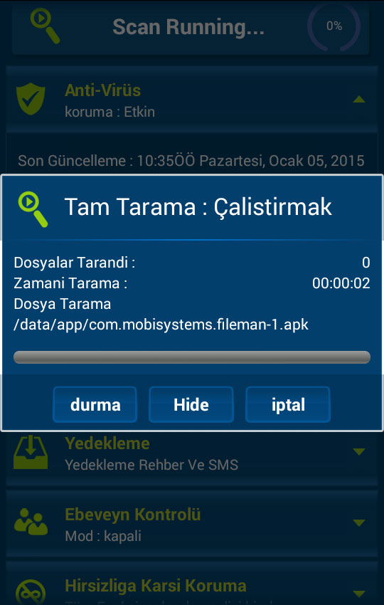 eScan Mobil G�venlik Resimleri
