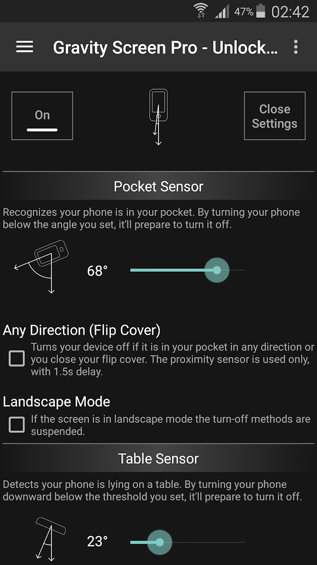 Gravity Screen - On/Off Resimleri