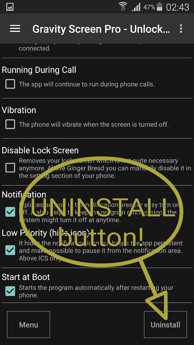 Gravity Screen - On/Off Resimleri