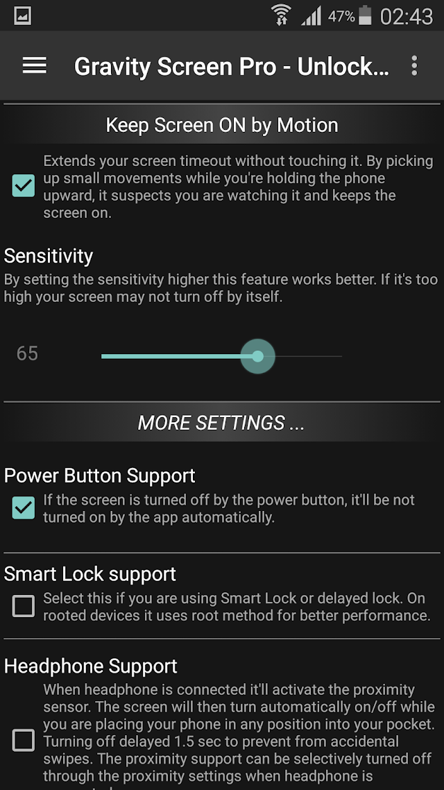 Gravity Screen - On/Off Resimleri