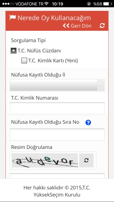 Se�men Sorgulama Resimleri