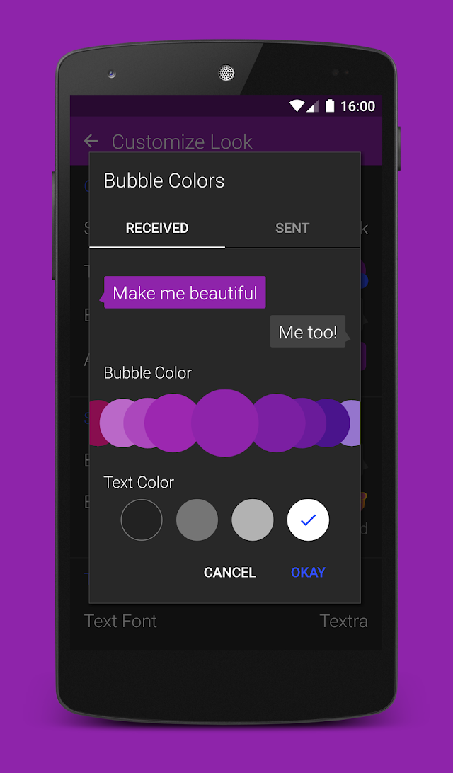 Textra SMS Resimleri