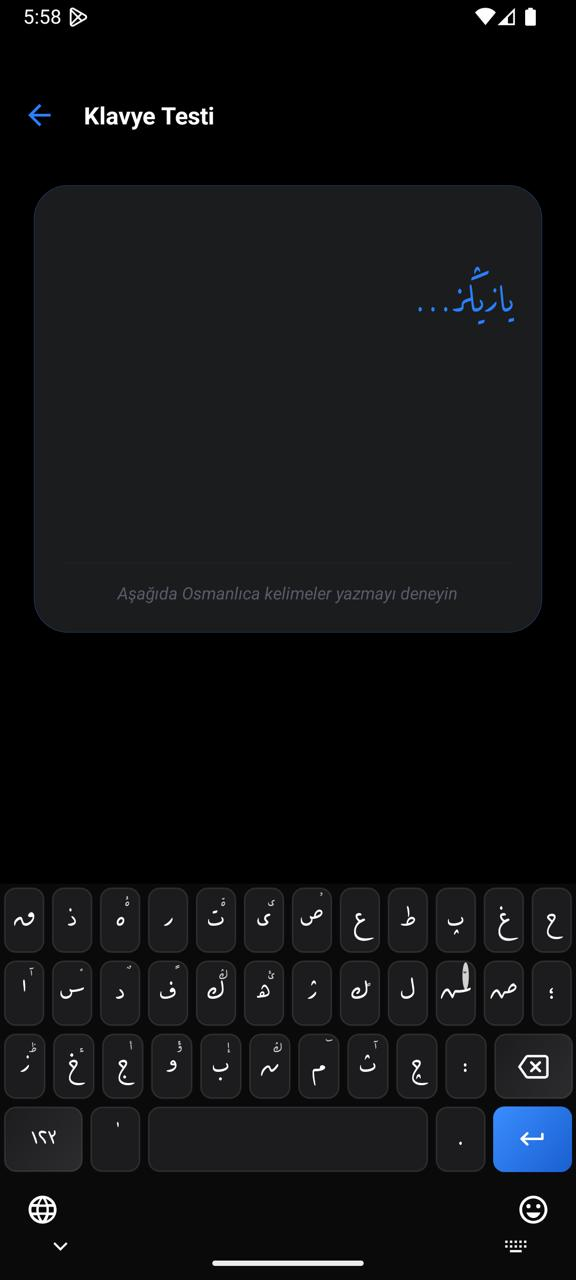 Osmanlıca Klavye Resimleri