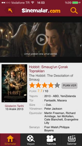 Sinema uygulamasını indir