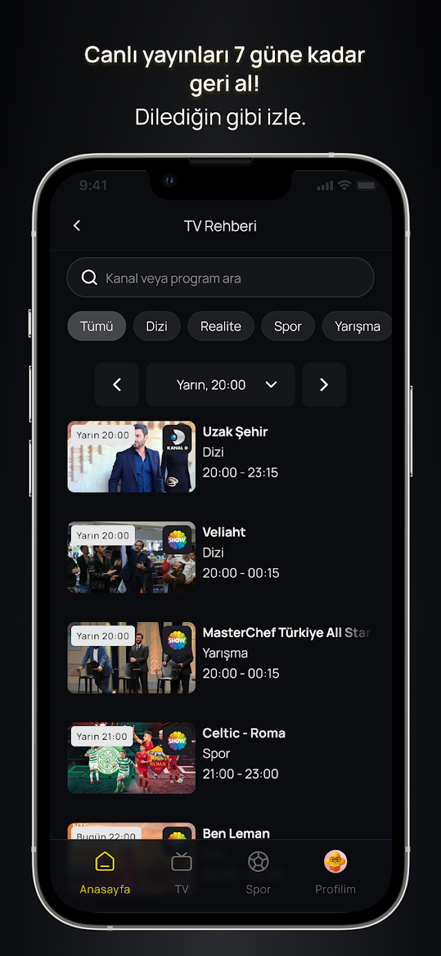 TV+: Film, Dizi & Canl� TV Resimleri