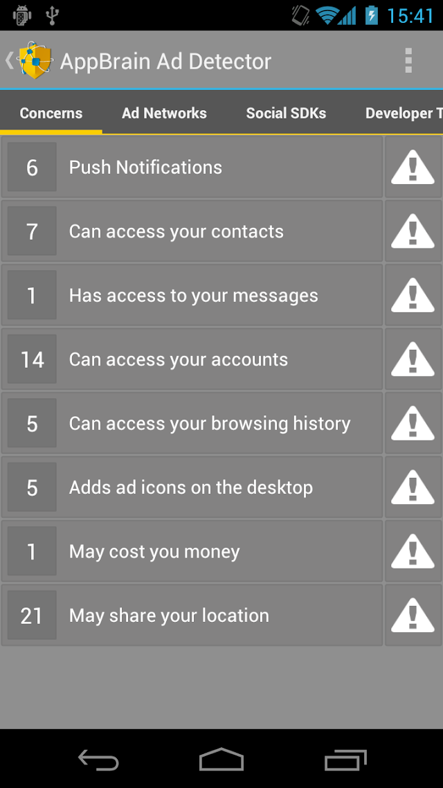 AppBrain Ad Detector Resimleri
