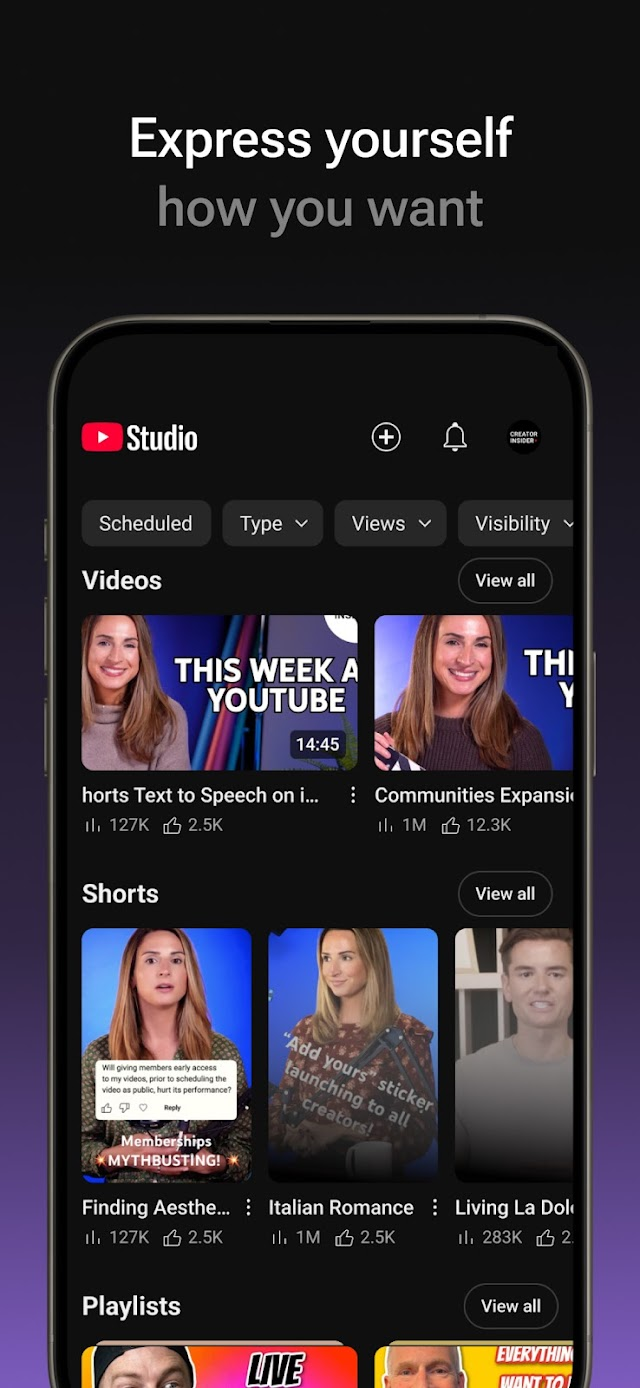 YouTube Studio Resimleri
