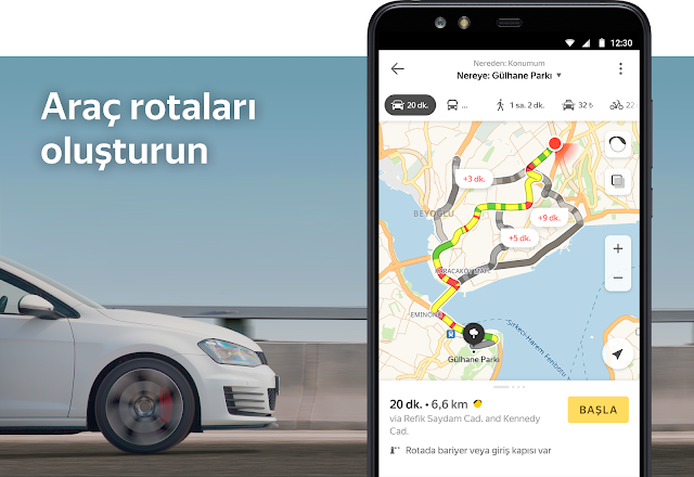 Yandex Maps ve Navigasyon Resimleri
