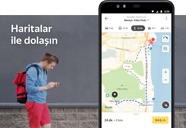 Yandex Maps ve Navigasyon Resimleri